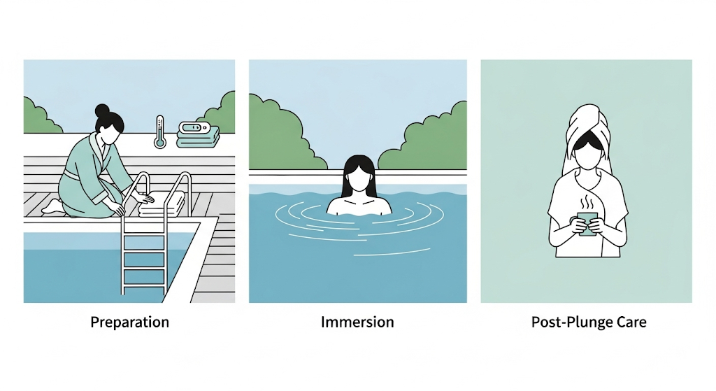 illustration of cold plunge process