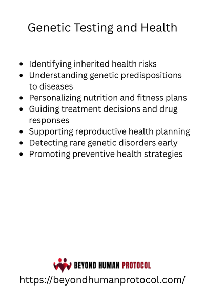 Genetic Testing and Health with Bullet Points