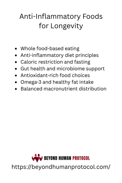 Anti-Inflammatory Foods for Longevity with Bullet Points