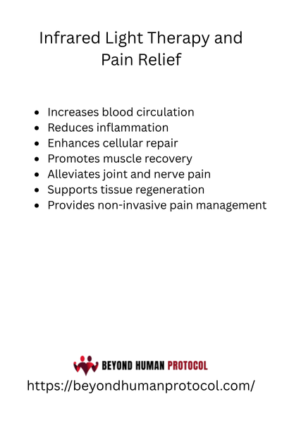 Infrared Light Therapy and Pain Relief with Bullet Points
