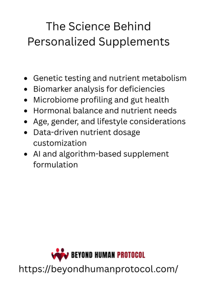 The Science Behind Personalized Supplements with Bullet Points