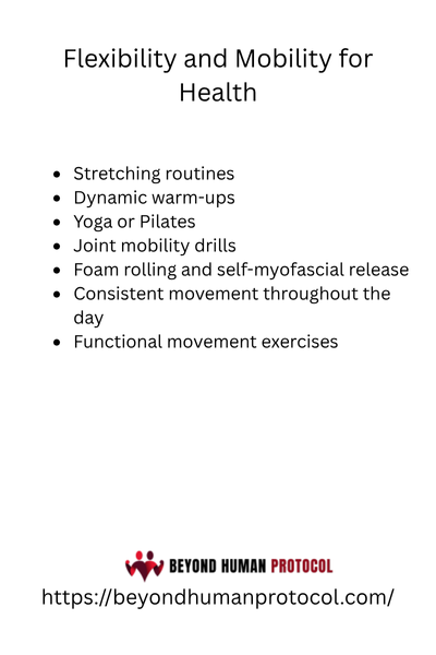 Flexibility and Mobility for Health with Bullet Points