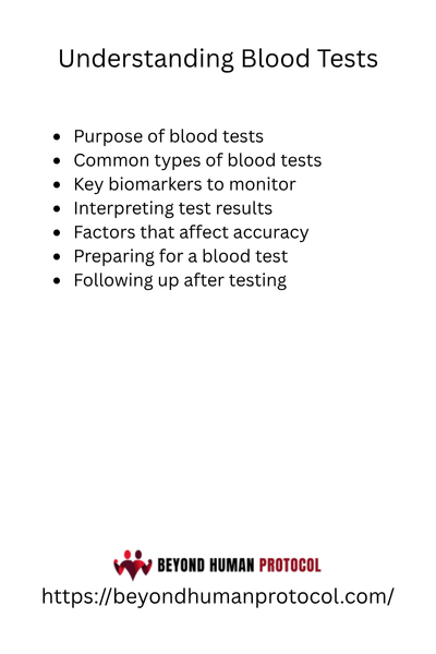 Understanding Blood Tests with Bullet Points