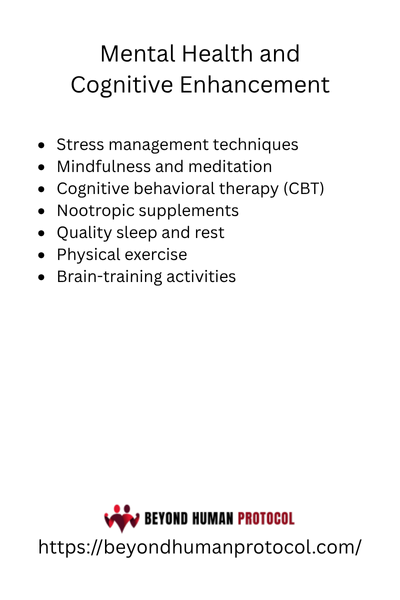 Mental Health and Cognitive Enhancement with Bullet Points