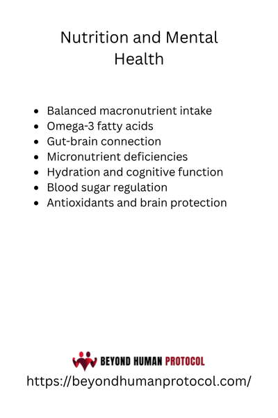 Nutrition and Mental Health with Bullet Points