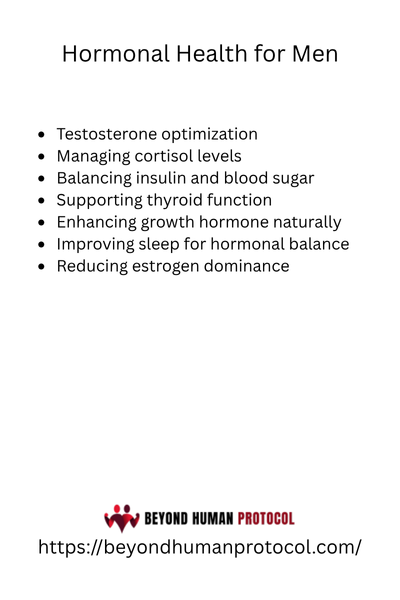 Hormonal Health for Men with Bullet Points