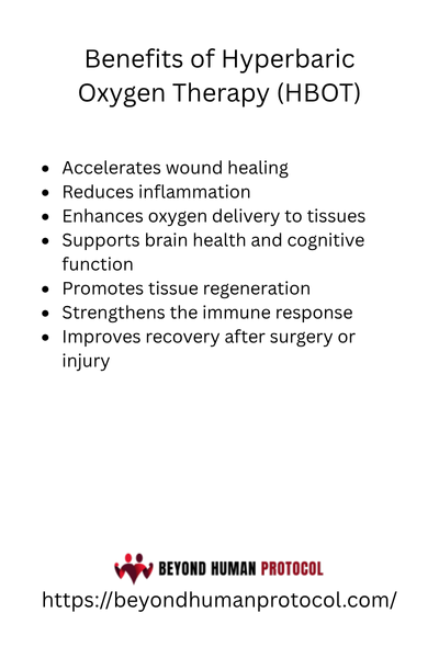Benefits of Hyperbaric Oxygen Therapy (HBOT) with Bullet Points