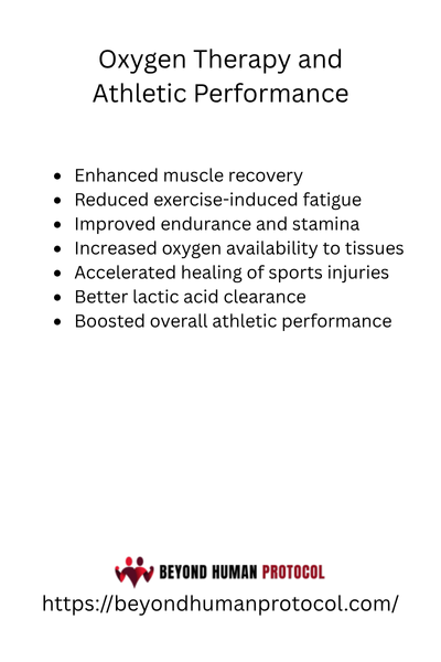 Oxygen Therapy and Athletic Performance with Bullet Points