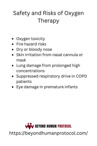 Safety and Risks of Oxygen Therapy with Bullet Points