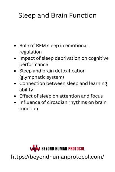 Sleep and Brain Function with Bullet Points